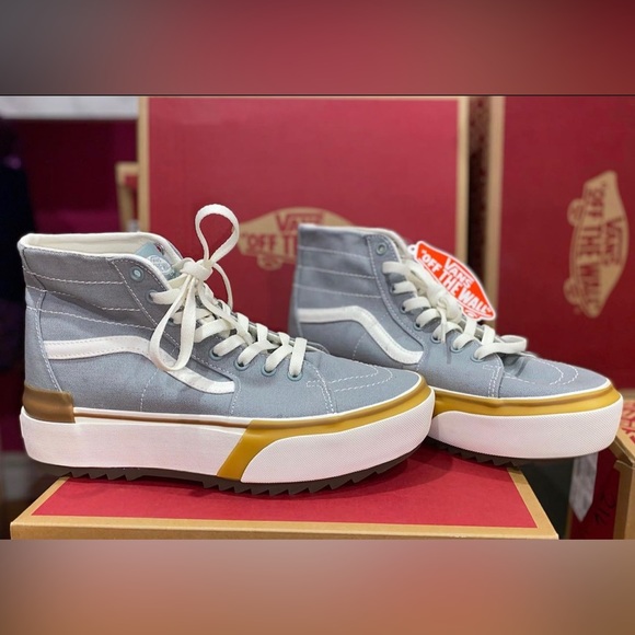 Vans Sk8-Hi Tapered Stacked Cavas Shoes (Desert Sage) - Picture 2 of 7